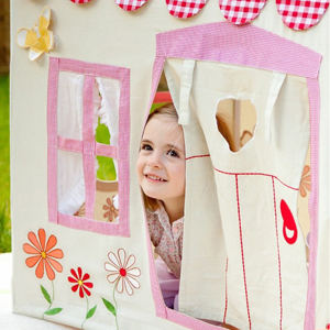 Does your child like a spot of interior design? Let them loose in a beautiful playhouse!